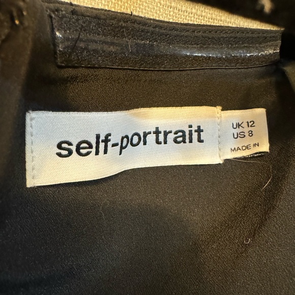 SELF-PORTRAIT Off Shoulder Heavy Midi Dress in Size US 8 - Picture 7 of 13